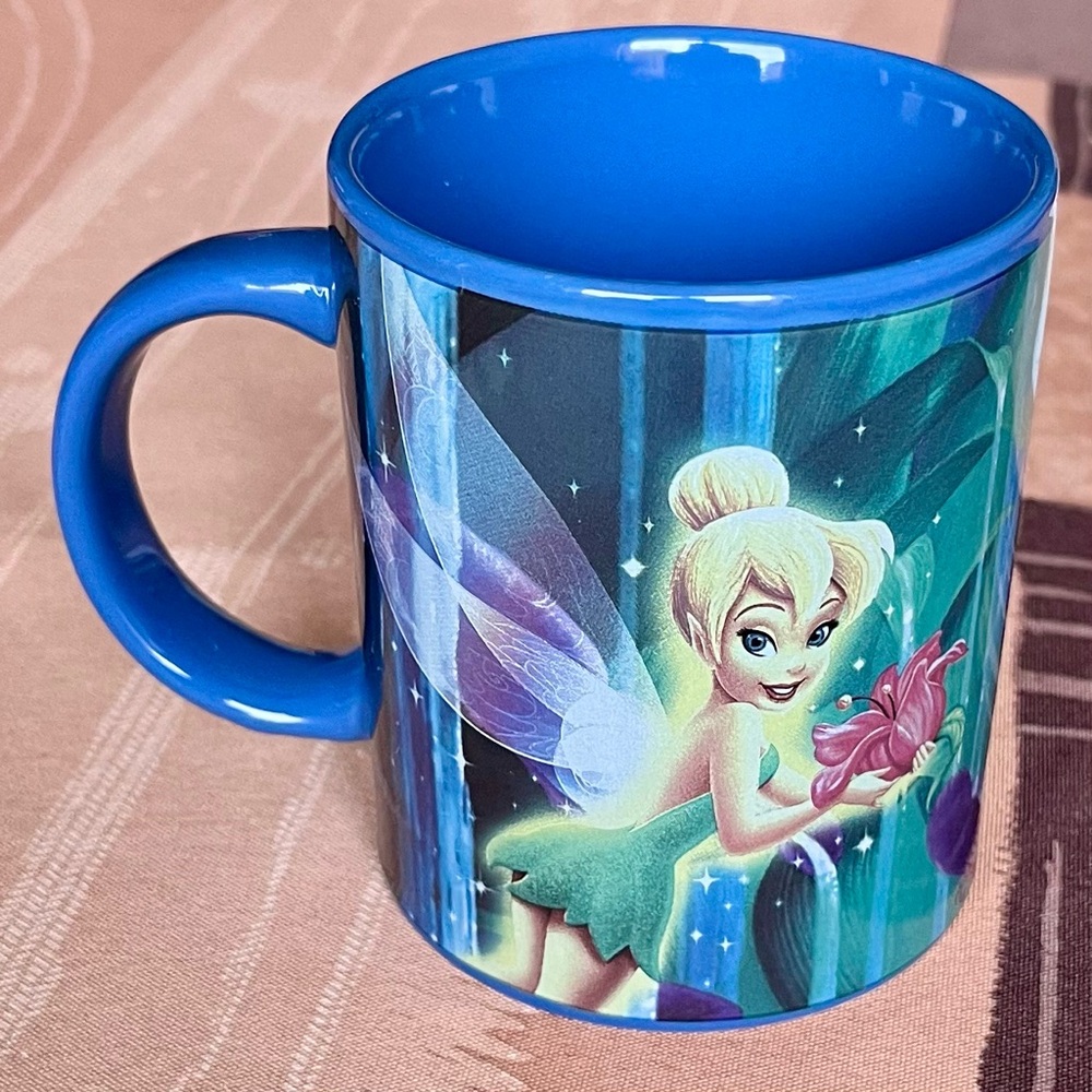 2008 Disney Tinker Bell Mug with Blue and Green Accents